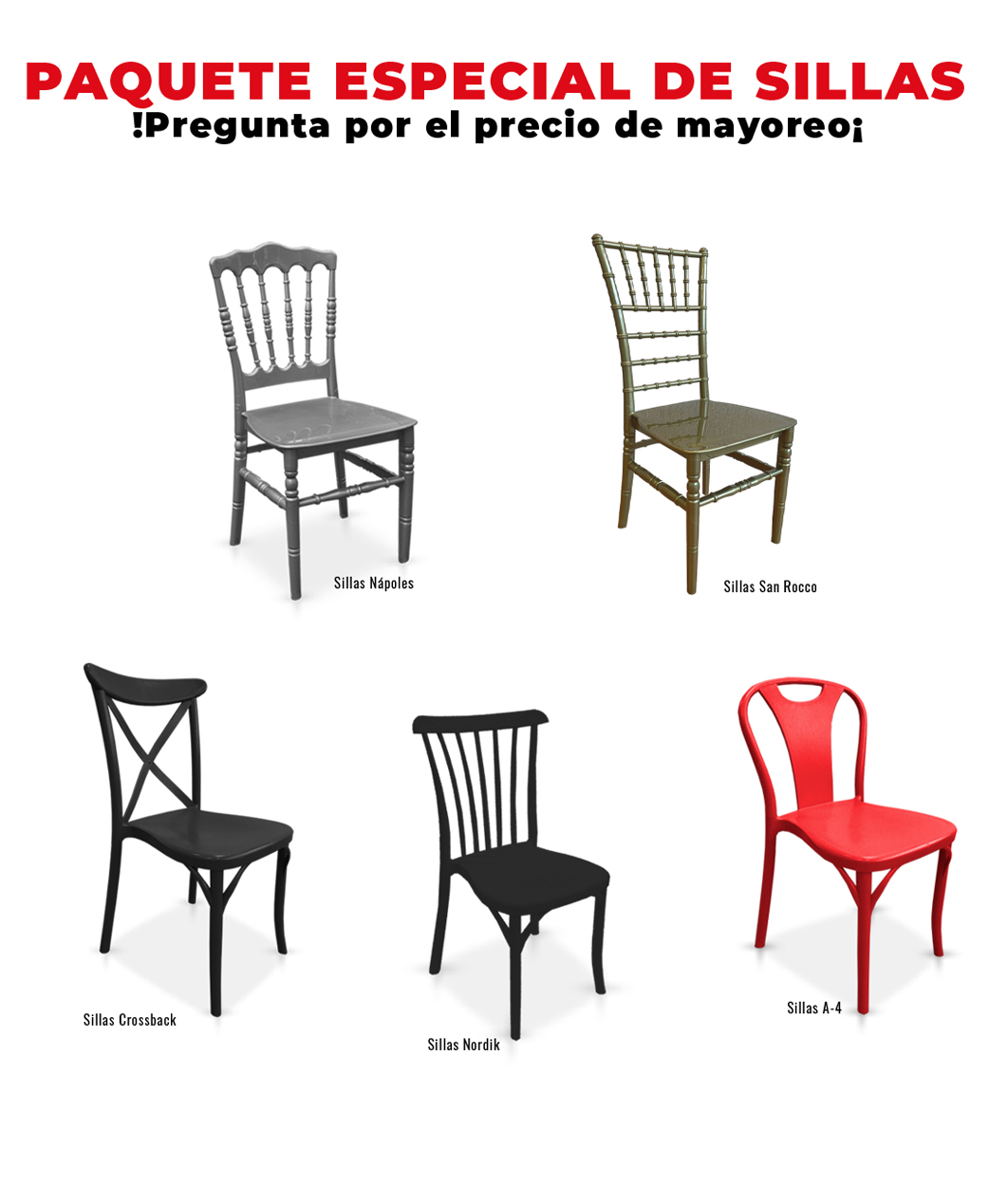 Promociones de Mayo 2025 en venta de equipo y mobiliario en eventa 