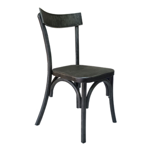 Sillas Bistro Lola Blackless de Madera fondo blanco
