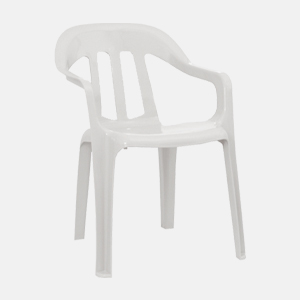 Silla Clasica Plástica Blanca